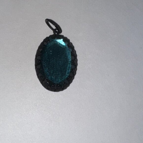 Blue gem Black Oval Pendant - Picture 11 of 14